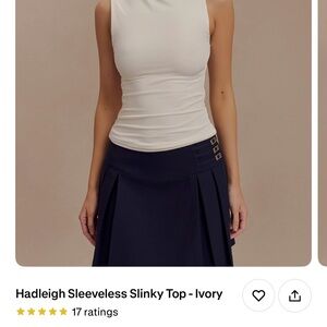 Meshki Hadleigh Ivory Sleeveless Tank Top